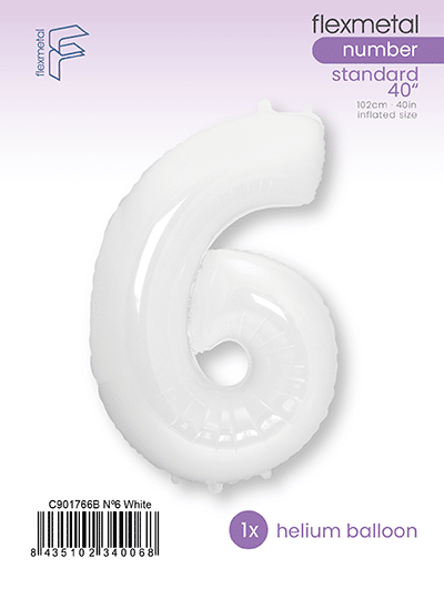 Number 6 - White, Single Pack