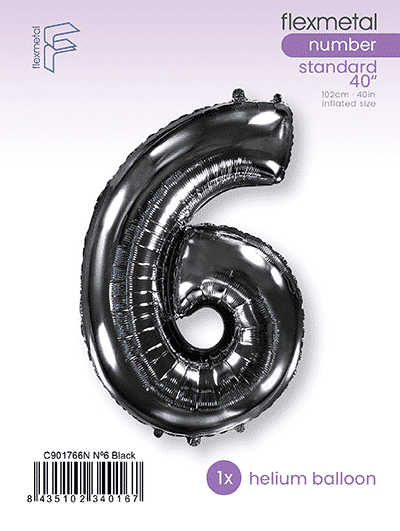 Number 6 - Black, Single Pack