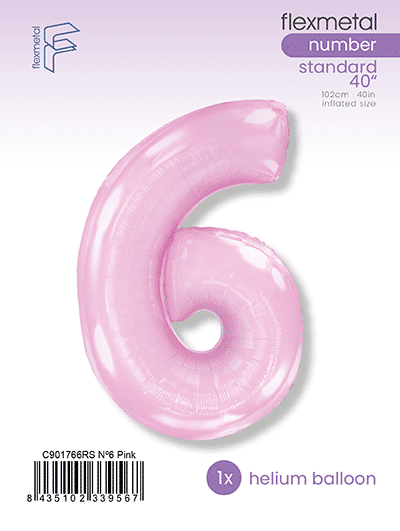 Number 6 - Pink, Single Pack