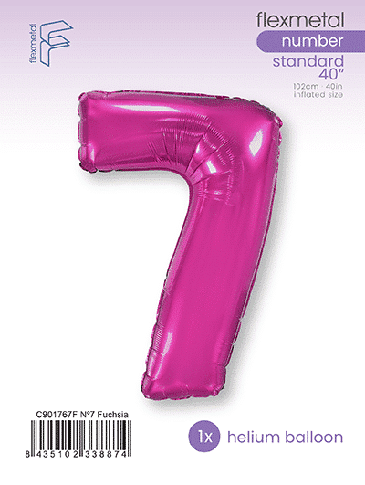 Number 7 - Fuchsia, Single Pack