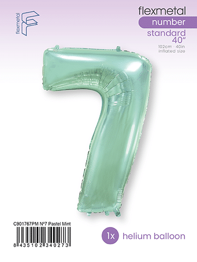 Number 7 - Pastel Mint, Single Pack