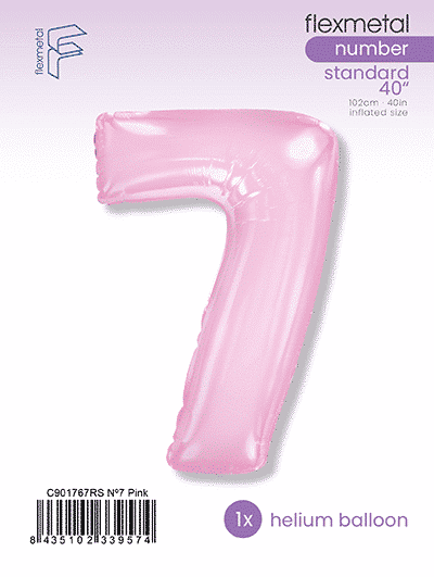 Number 7 - Pink, Single Pack
