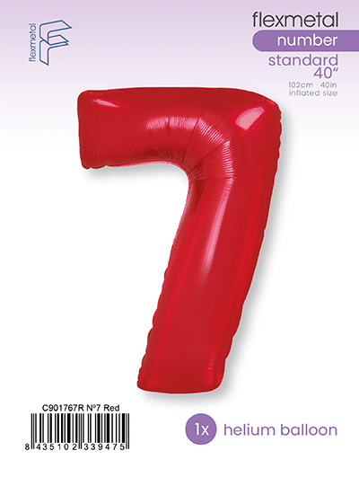 Number 7 - Red, Single Pack