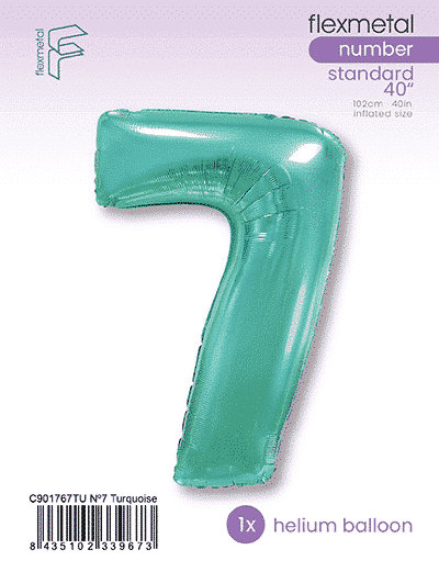 Number 7 - Turquoise, Single Pack