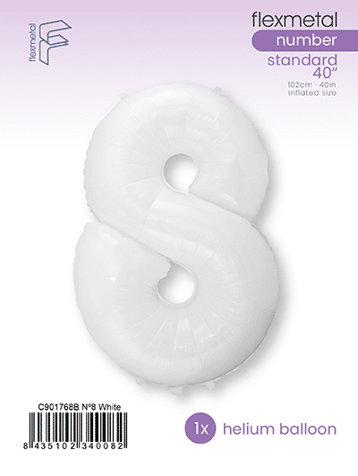 Number 8 - White, Single Pack
