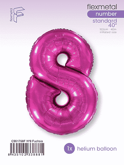 Number 8 - Fuchsia, Single Pack