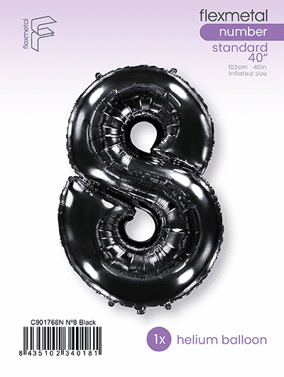 Number 8 - Black, Single Pack