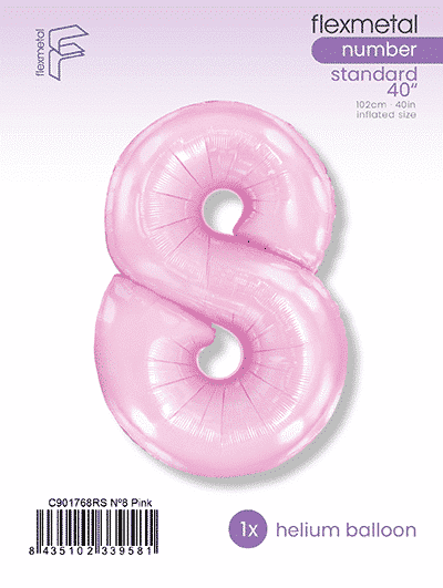 Number 8 - Pink, Single Pack