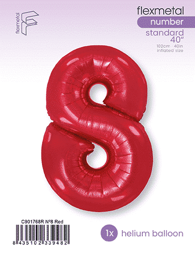 Number 8 - Red, Single Pack