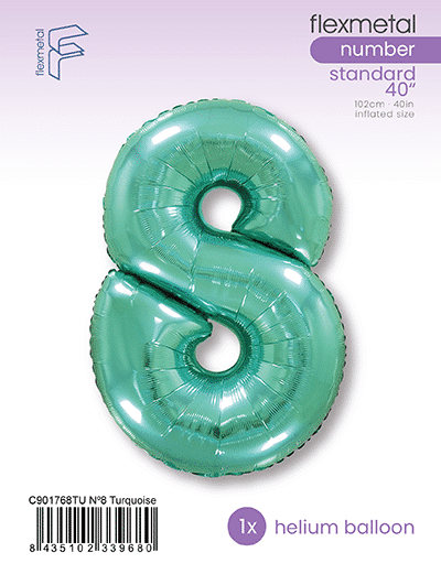 Number 8 - Turquoise, Single Pack