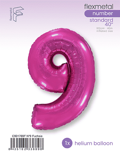 Number 9 - Fuchsia, Single Pack