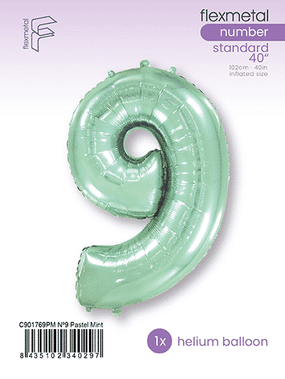 Number 9 - Pastel Mint, Single Pack