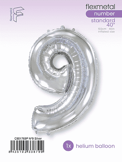 Number 9 - Silver, Single Pack