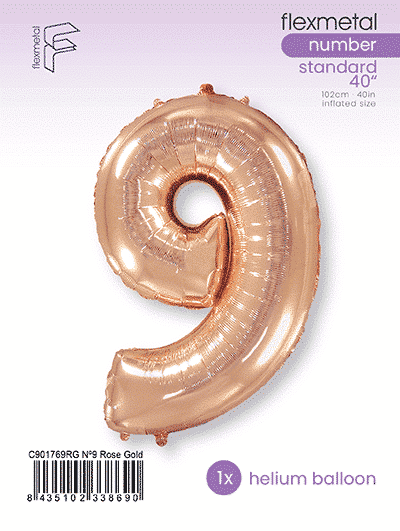 Number 9 - Rose Gold, Single Pack