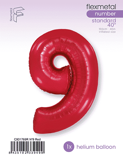 Number 9 - Red, Single Pack