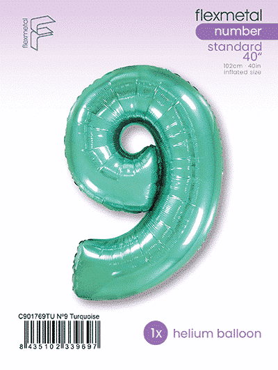 Number 9 - Turquoise, Single Pack