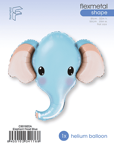 Elephant Head - Blue, Single Pack