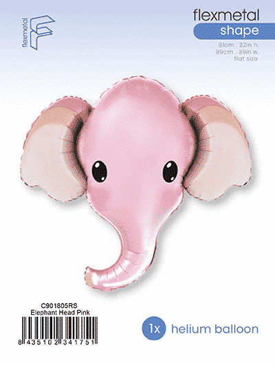 Elephant Head - Pink, Single Pack
