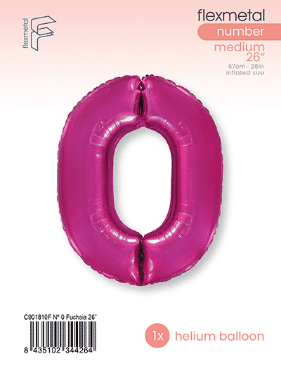 Number 0 - Single Pack, Fuchsia