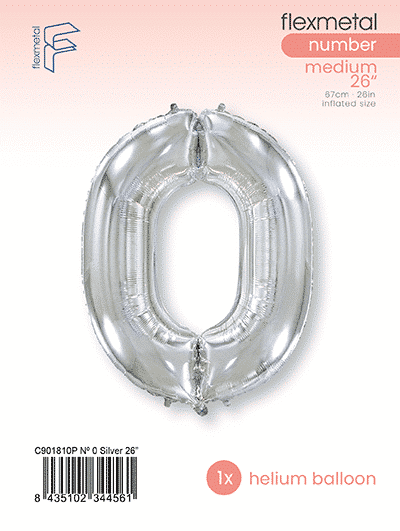 Number 0 - Single Pack, Silver