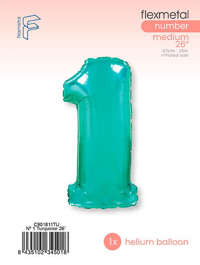 Number 1 - Single Pack, Turquoise