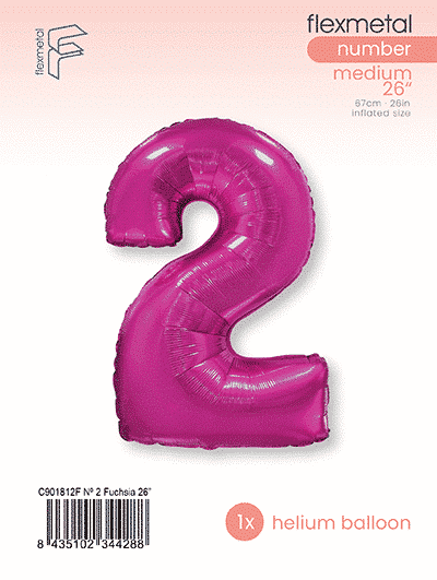 Number 2 - Single Pack, Fuchsia