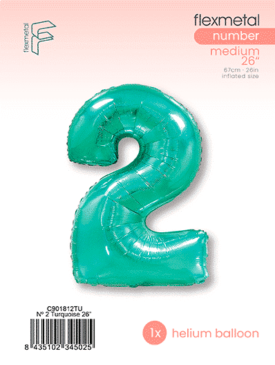 Number 2 - Single Pack, Turquoise