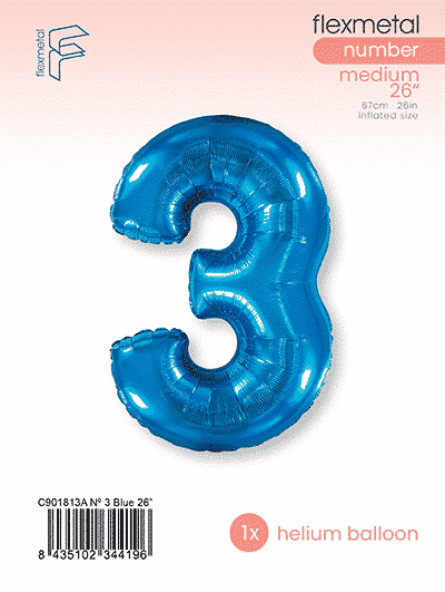 Number 3 - Single Pack, Blue