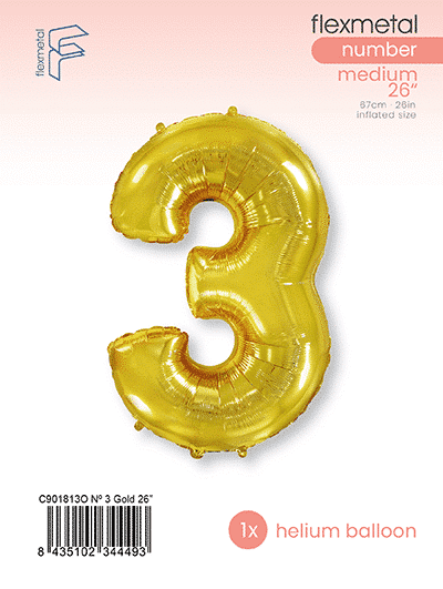 Number 3 - Single Pack, Gold