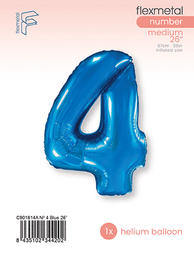 Number 4 - Single Pack, Blue