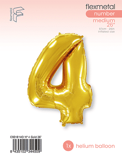 Number 4 - Single Pack, Gold