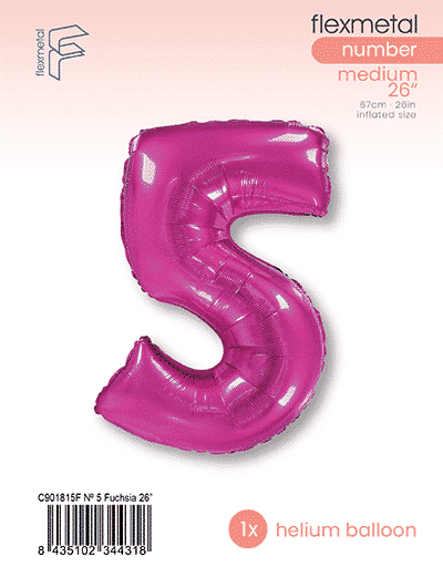Number 5 - Single Pack, Fuchsia