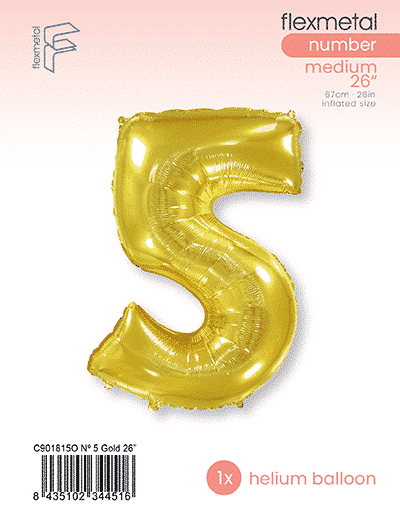 Number 5 - Single Pack, Gold