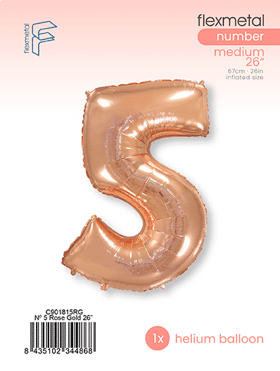 Number 5 - Single Pack, Rose Gold