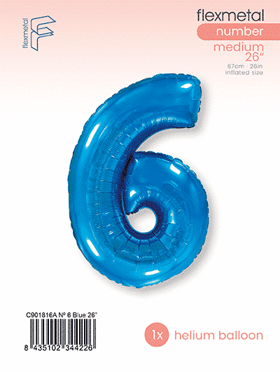Number 6 - Single Pack, Blue