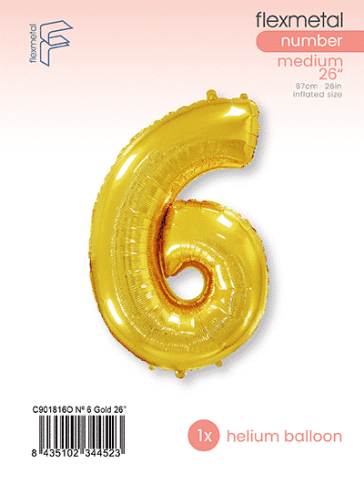 Number 6 - Single Pack, Gold