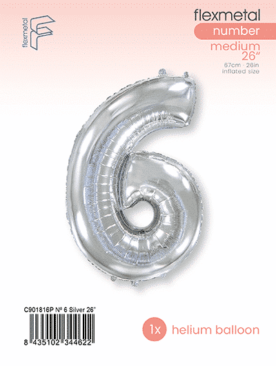 Number 6 - Single Pack, Silver