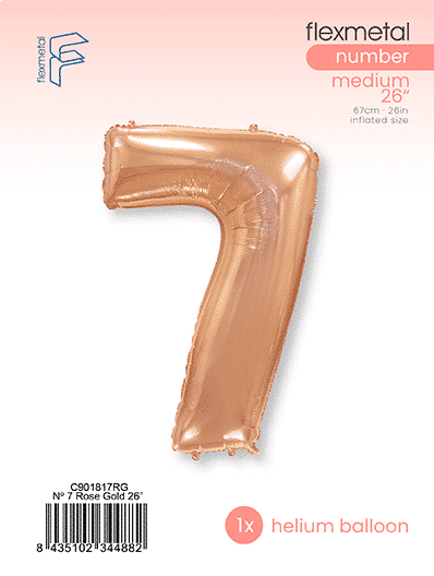 Number 7 - Single Pack, Rose Gold