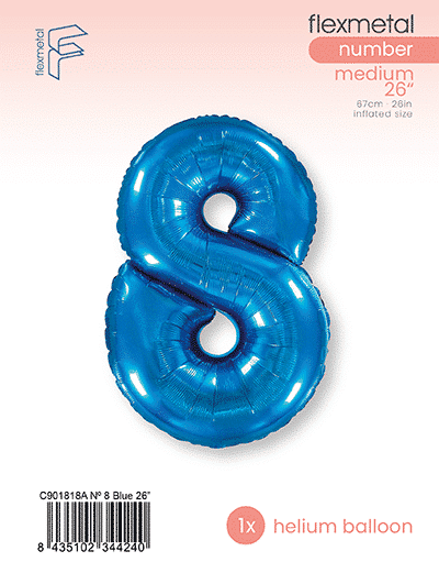 Number 8 - Single Pack, Blue