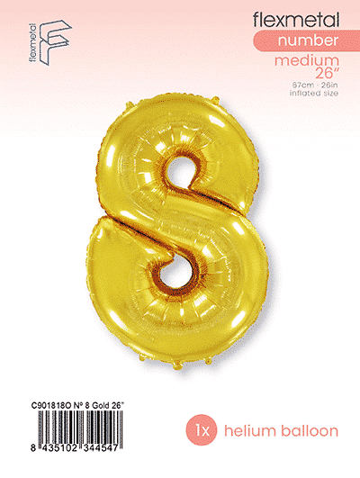 Number 8 - Single Pack, Gold