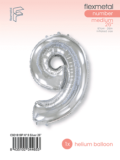 Number 9 - Single Pack, Silver