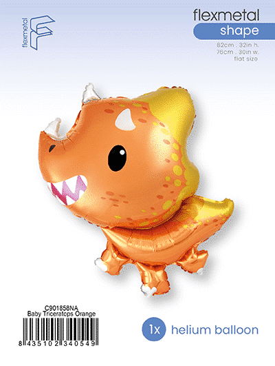 Baby Triceratops - Orange, Single Pack