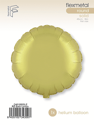 Round - Single Pack, Satin Lemon