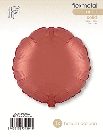 Round - Single Pack, Satin Orange