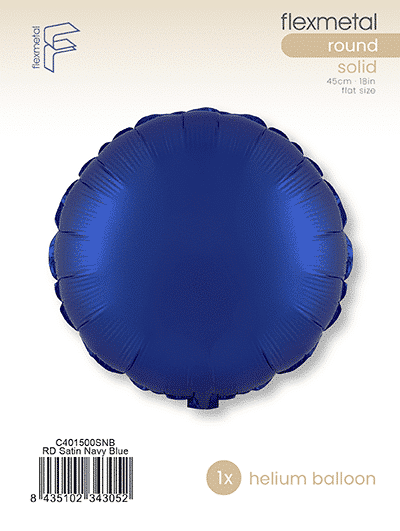 Round - Single Pack, Satin Navy Blue
