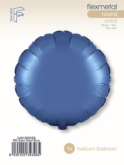 Round - Single Pack, Satin Steel Blue