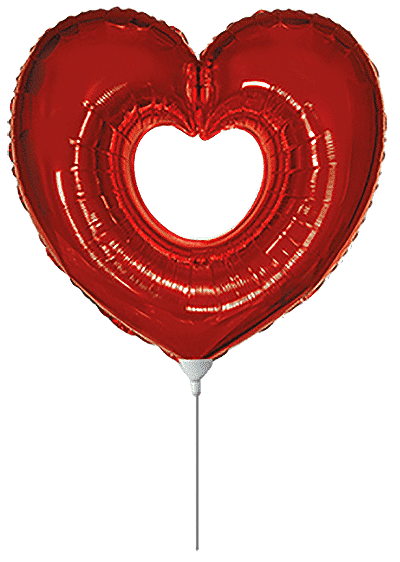 Heart Shape - Mini 9"/24cm.h x 12"/31cm.w, Red