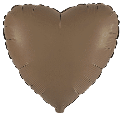 Heart - Regular (18" - 45 cm ), Matte Choco Brown