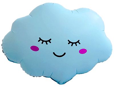 Cloud - 22"/57cm.h x 27"/70cm.w, Matte Baby Blue