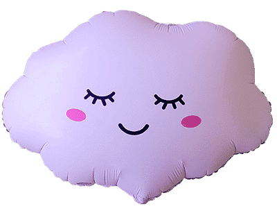 Cloud - 22"/57cm.h x 27"/70cm.w, Matte Pink